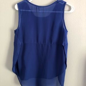 Royal Blue High Low Blouse